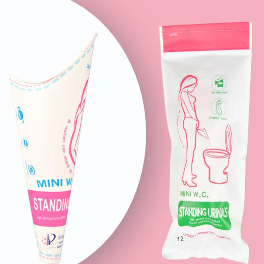 12/20Pcs Practical Disposable Female Urination Device Leak-Proof Foldable Portable Pee Paper Cup Stand up Women Urinal Funnel