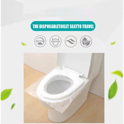 Disposable PE Toilet Seat Cover Mat Portable Safety Toilet Seat Pad for Travel Camping Hotel Toilet Paper Pad Bathroom Accessory
