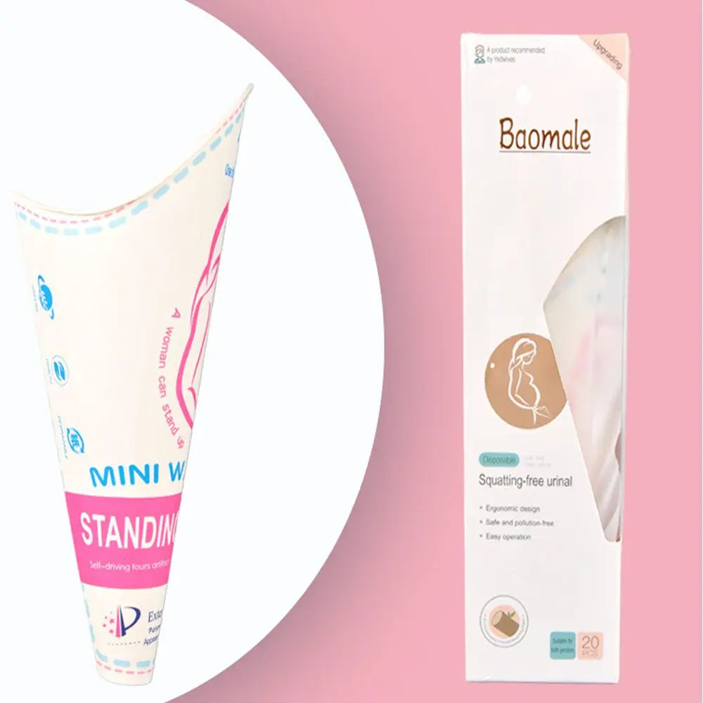 12/20Pcs Practical Disposable Female Urination Device Leak-Proof Foldable Portable Pee Paper Cup Stand up Women Urinal Funnel
