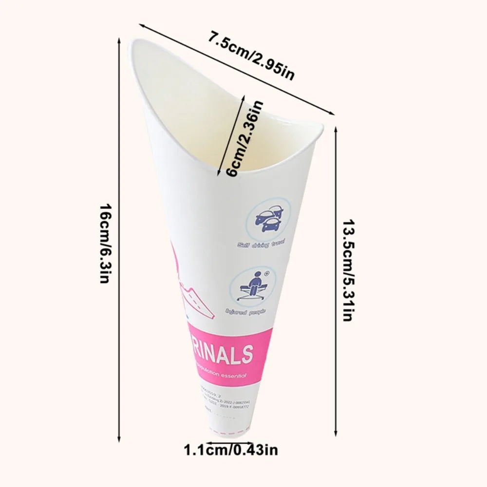 12/20Pcs Practical Disposable Female Urination Device Leak-Proof Foldable Portable Pee Paper Cup Stand up Women Urinal Funnel