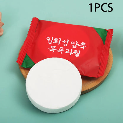 10Pcs Disposable Travel Towels Compressed Facial Wipe Portable Trip Essential Quick-Drying Towel Household Washable Wipes
